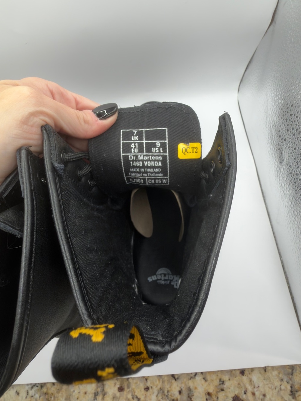 Dr. Martens 1460 Vonda Rose Embroidered Leather Boots Black – Women’s Size 9 - Picture 6 of 6